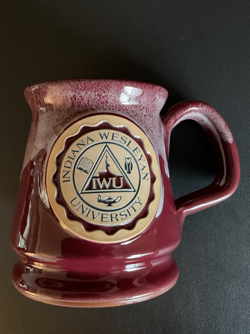Beautiful Artisan Hand Thrown DENEEEN POTTERY Indiana Wesleyan Univ Coffee Mug